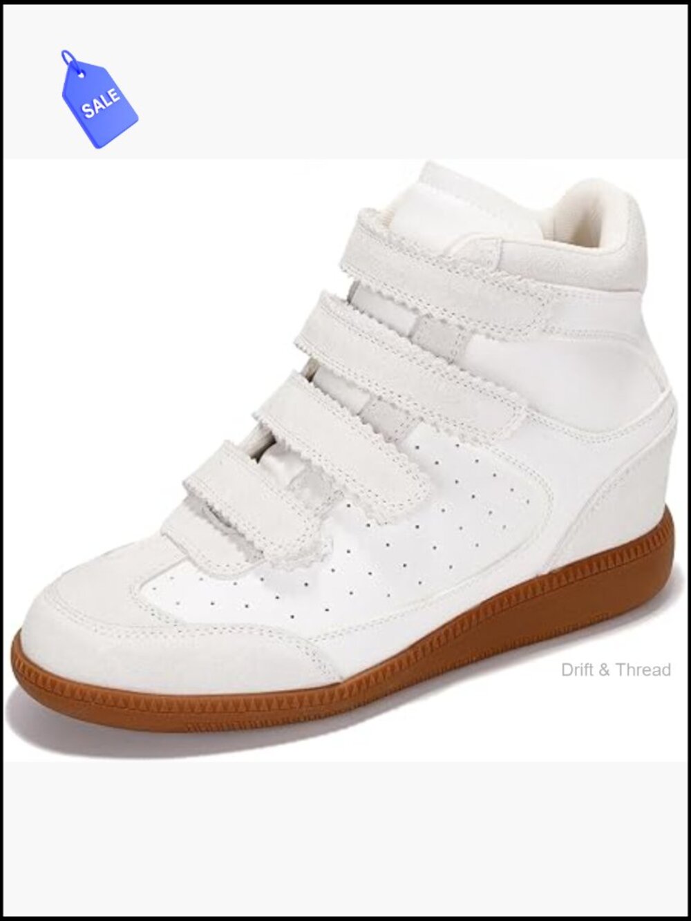 Women's High Top Wedge Sneakers Memory Foam Lightweight Lace Up Casual Athletic